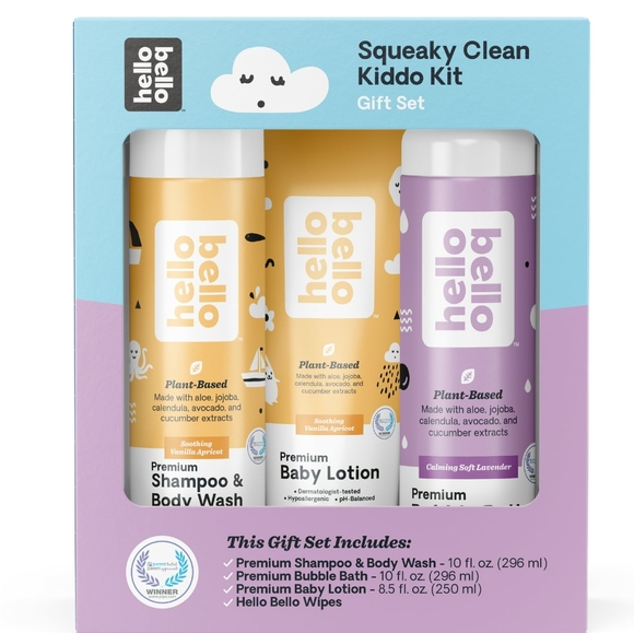 Hello Bello Other - Hello Bello Squeaky Clean Kiddo Kit, Baby Bath Time Gift Set